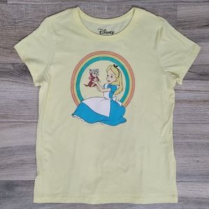 Disney Alice In Wonderland Dinah Rainbow Graphic Tee Shirt Juniors Large